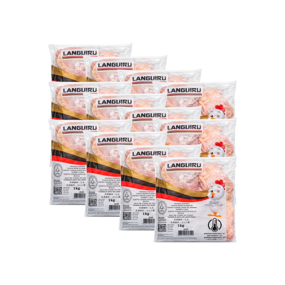 Cortes - encuentro - de pollo congelados con carcasa trasera Languiru (12 x 1 kg / 2.2 lb) - Miniatura 1