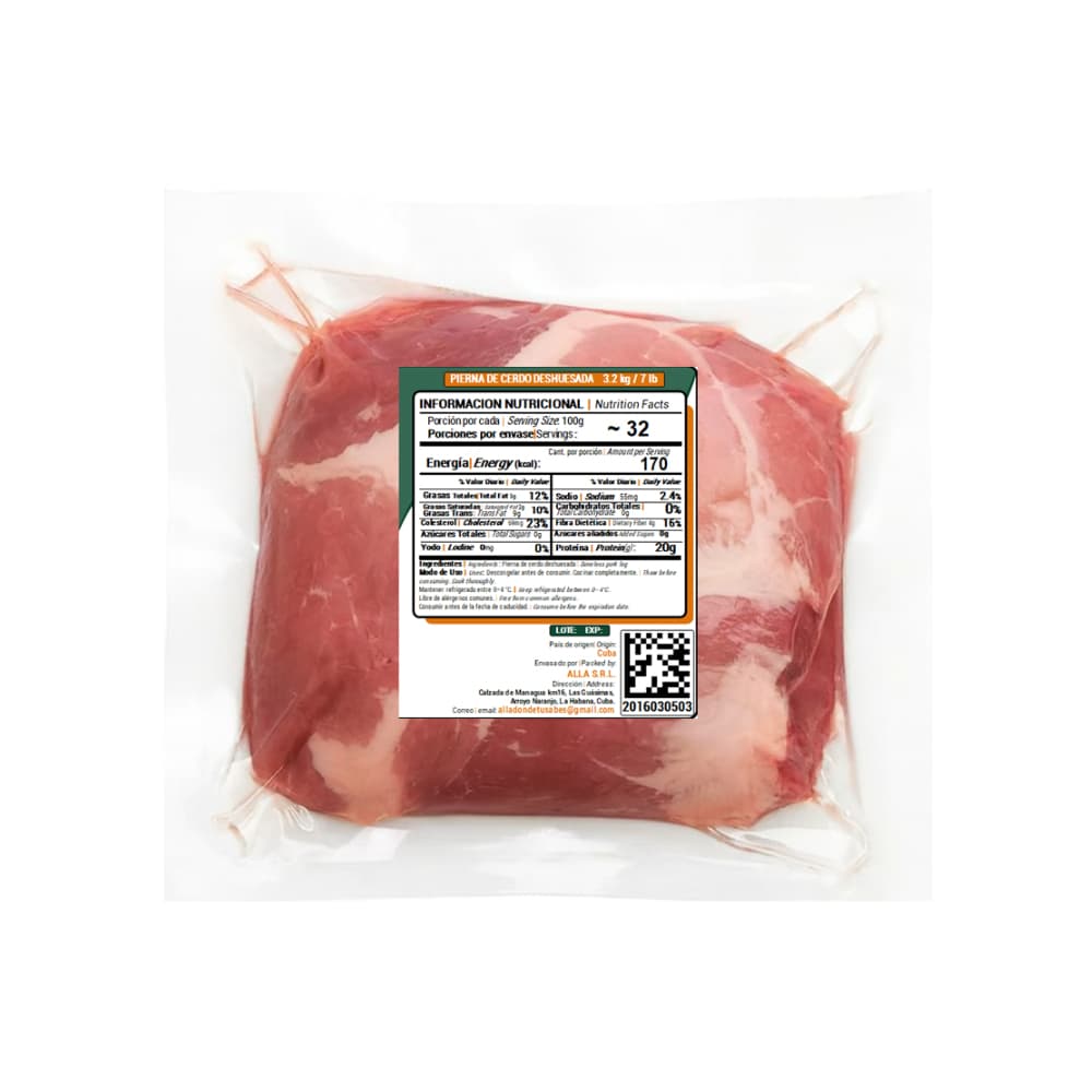 Pierna de cerdo deshuesada ALLÁ (3.2 kg / 7 lb) - Miniatura 3