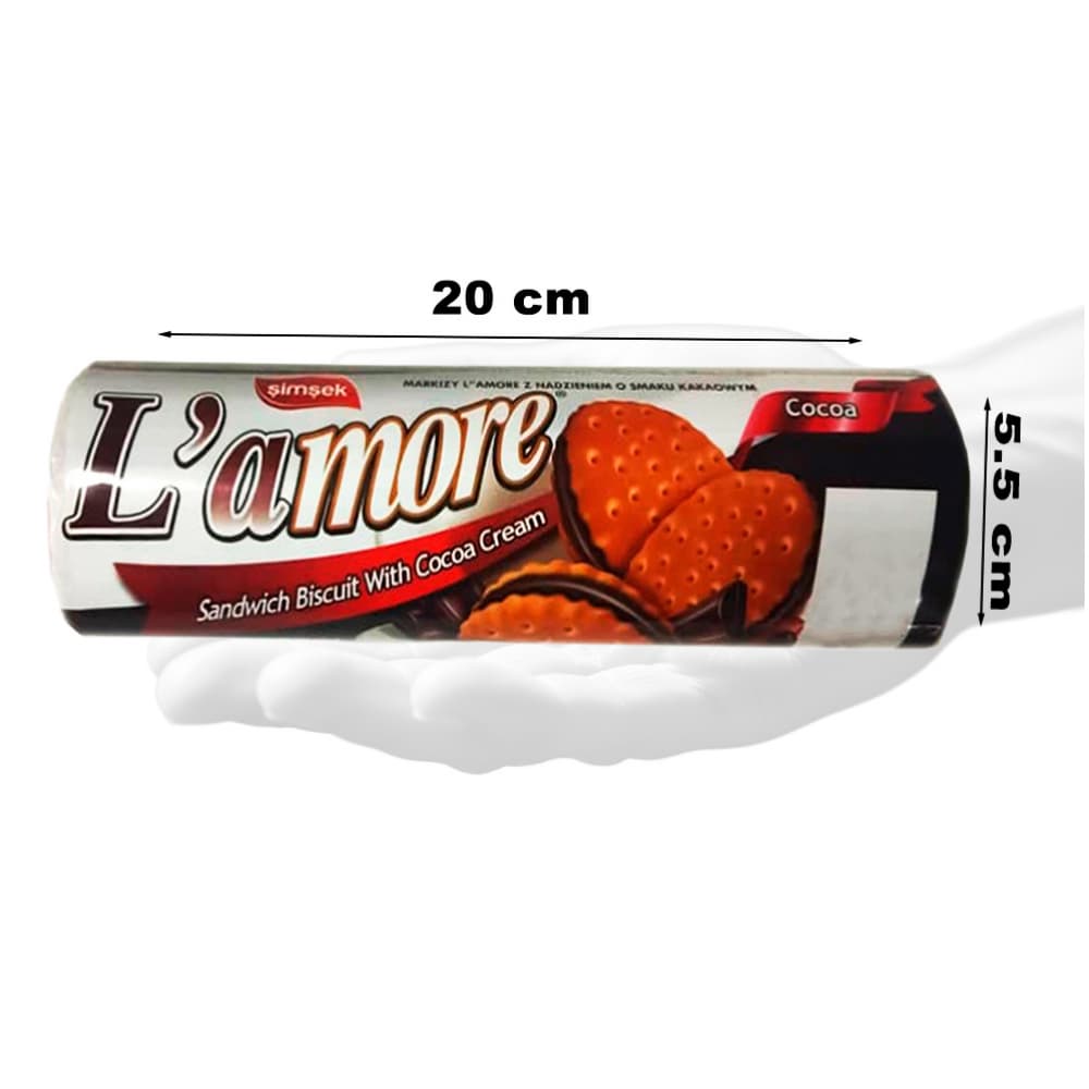 Galletas sándwich con crema sabor chocolate L'amore Simsek (150 g / 5.29 oz) - Miniatura 3