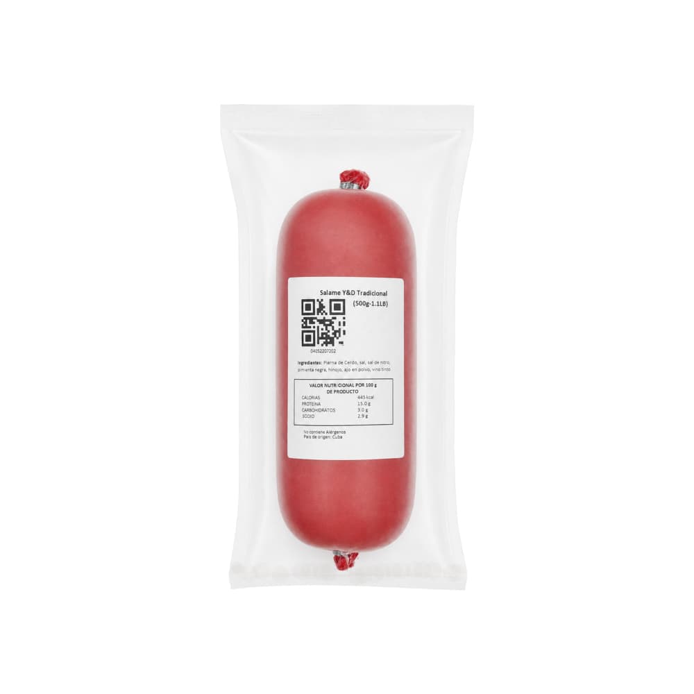 Salame de cerdo Tradicional Y&D Ricos (500 g / 1.1 lb) - Miniatura 3