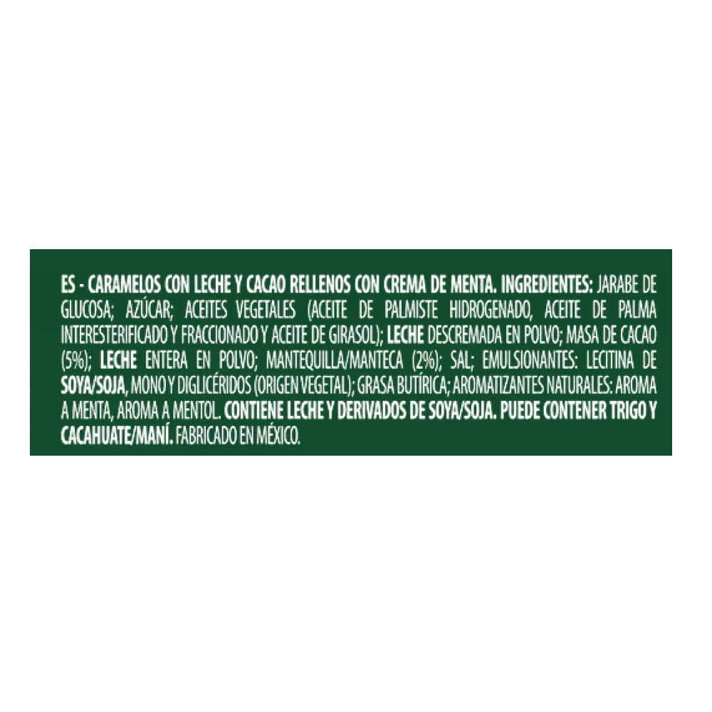Caramelos con leche y cacao rellenos con crema de menta Arcor (90 g / 3.17 oz) - Miniatura 4