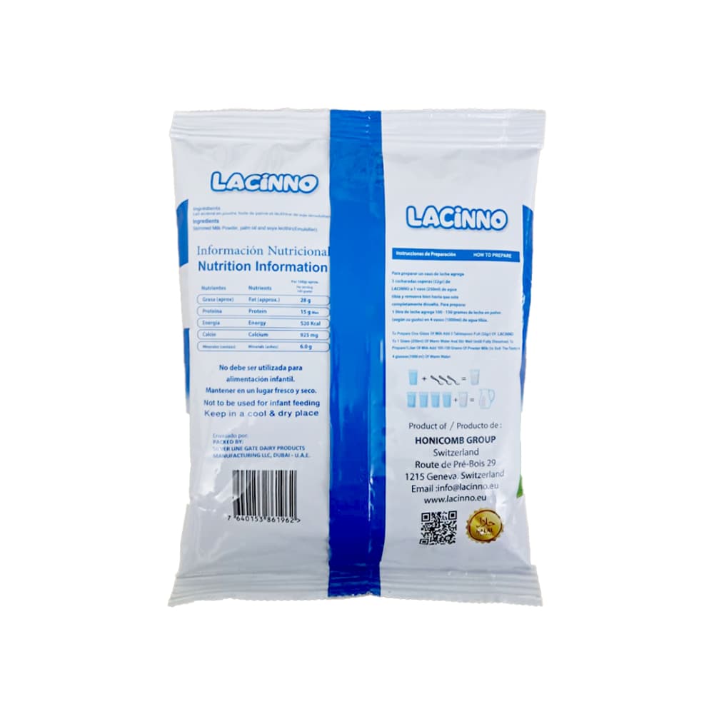 Leche entera en polvo instantánea Lacinno (400 g / 14.11 oz) - Miniatura 2