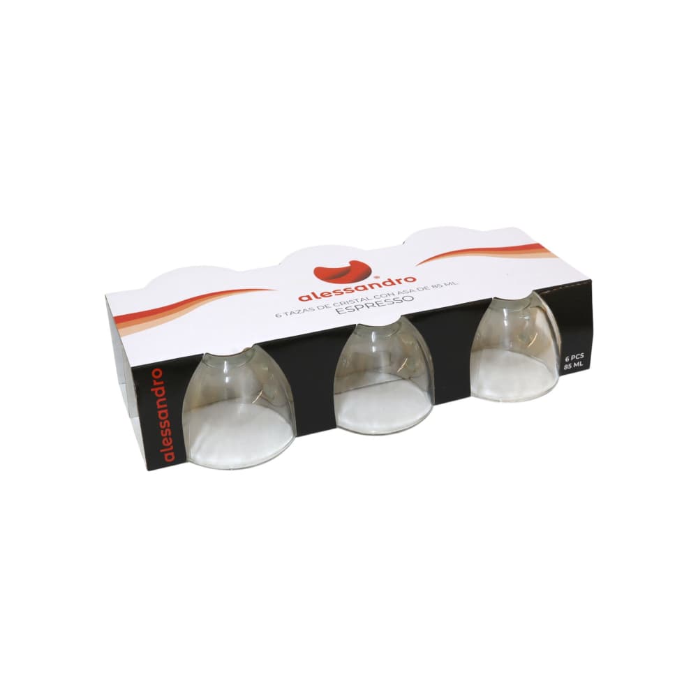 Juego de tazas cristal con asa Alessandro (6 U) - Miniatura 3