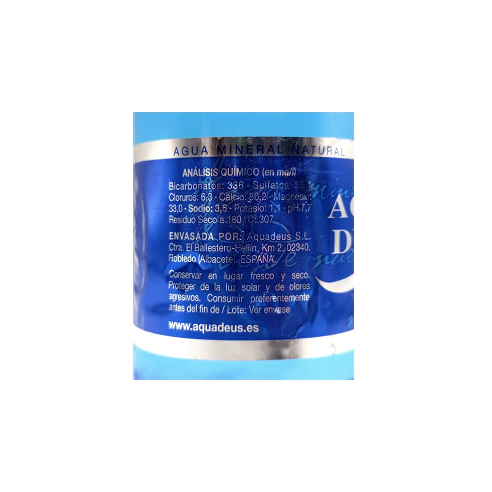Agua mineral natural Gourmet Aquadeus (1 L) - Miniatura 4