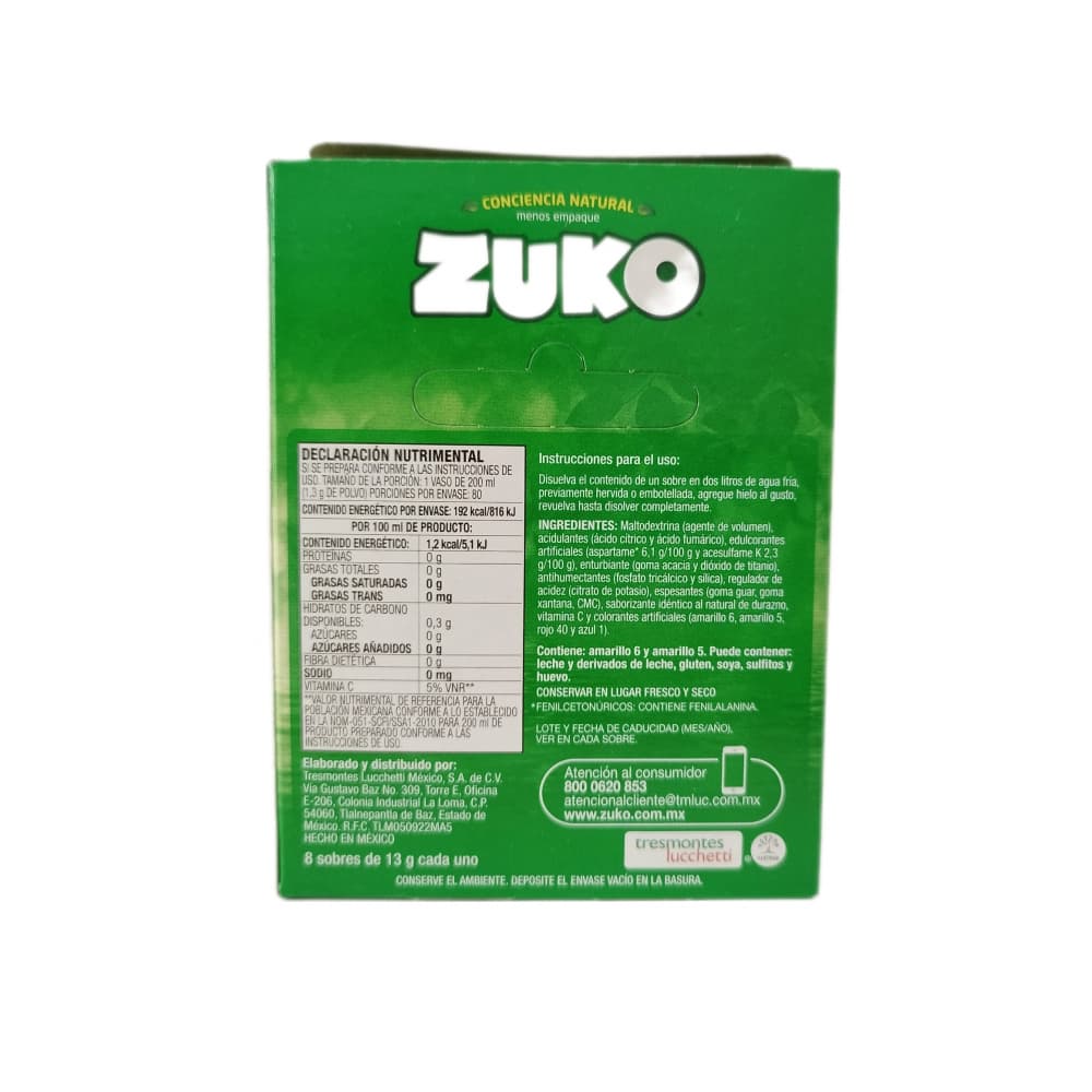 Refresco sabor durazno Zuko (12 x 8 x 13 g) - Miniatura 4