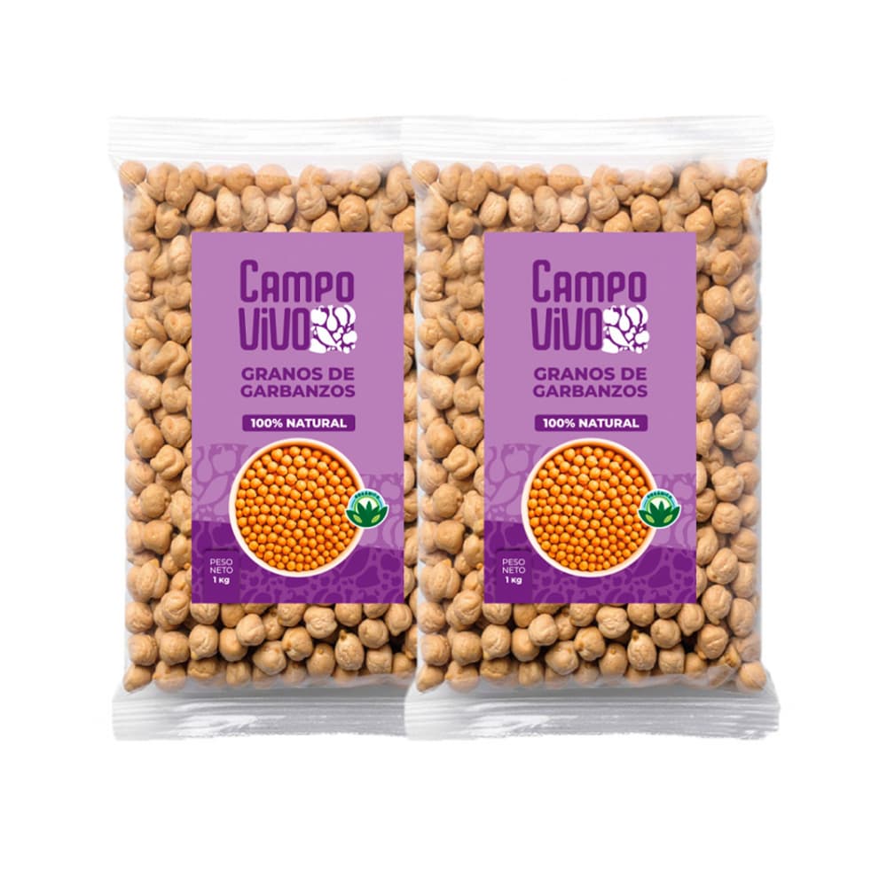 Garbanzos Campo Vivo (2 x 1 kg / 2.2 lb) - Imagen 1