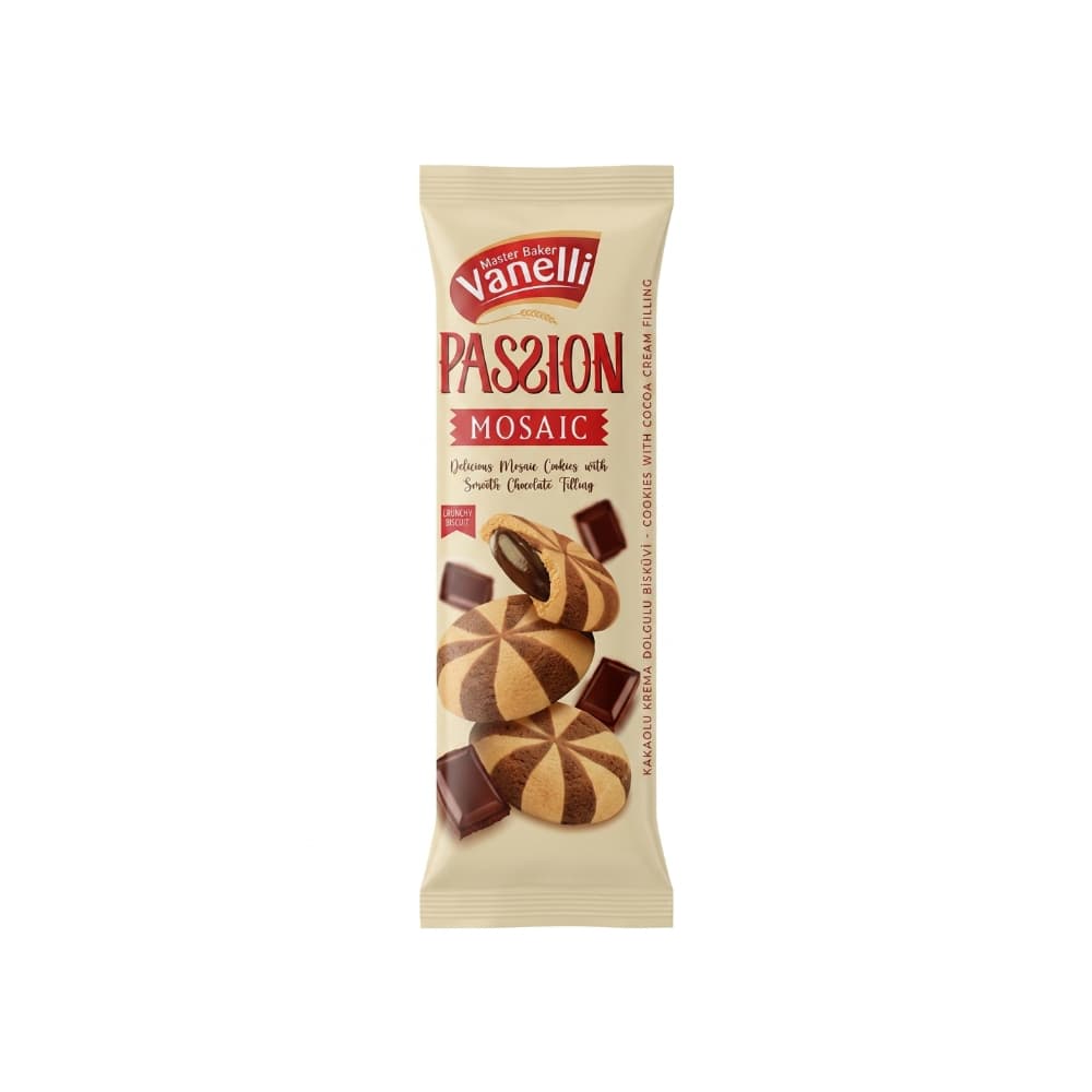 Galletas de mosaico rellenas de crema de chocolate Passion Vanelli (50 g / 1.72 oz) - Miniatura 1