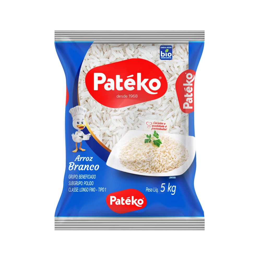 Arroz blanco de grano largo Patéko (5 kg / 11 lb) - Imagen 1