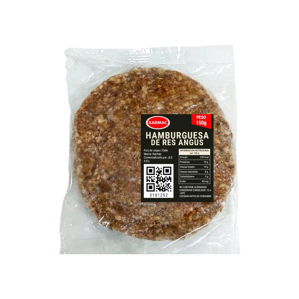Hamburguesa de res angus Karmac (150 g / 5.29 oz) - Imagen 1