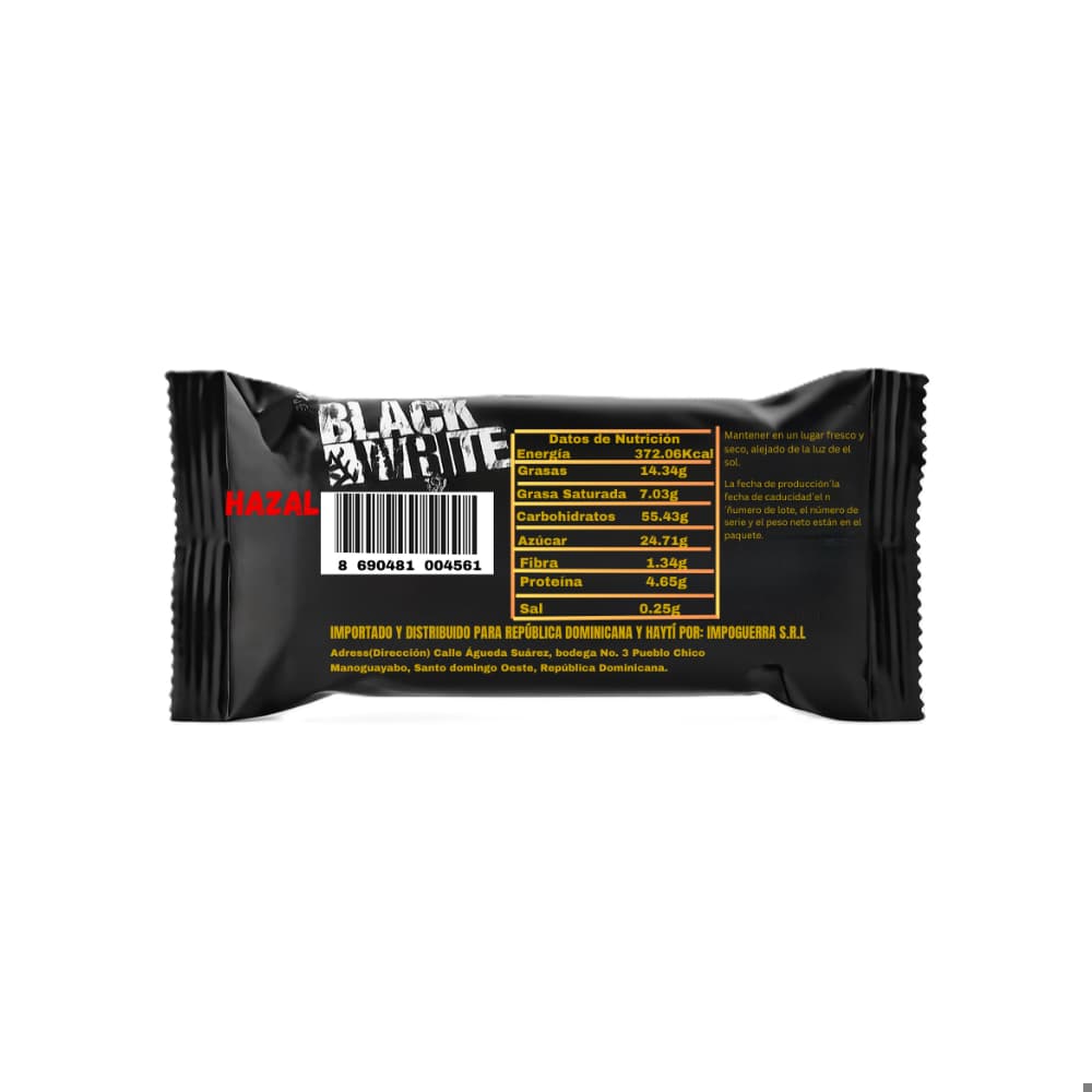 Pastel cubierto de cacao con relleno de chocolate con leche Black & White (40 g / 1.41 oz) - Miniatura 2