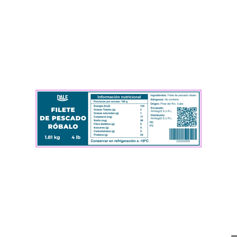 Filete de pescado róbalo Dale (1.81 kg / 4 lb) - Miniatura 2