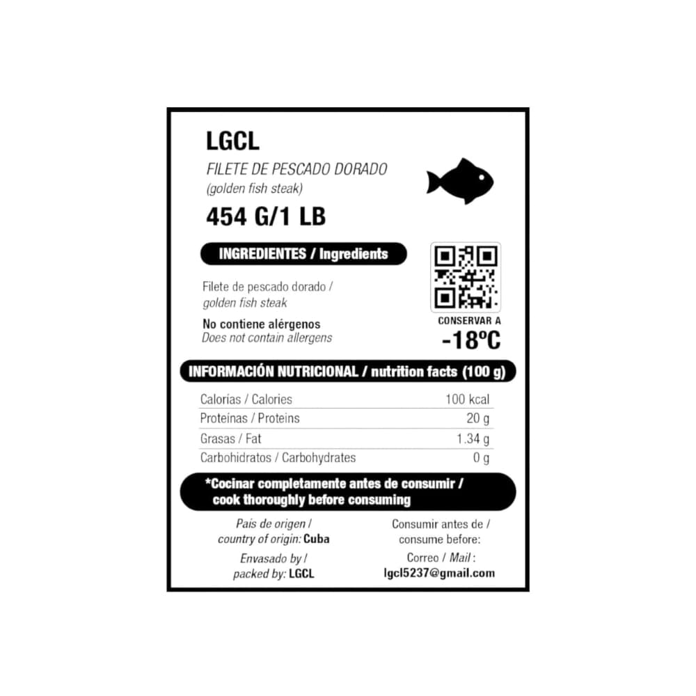 Filete de pescado dorado LGCL (454 g / 1 lb) - Miniatura 4