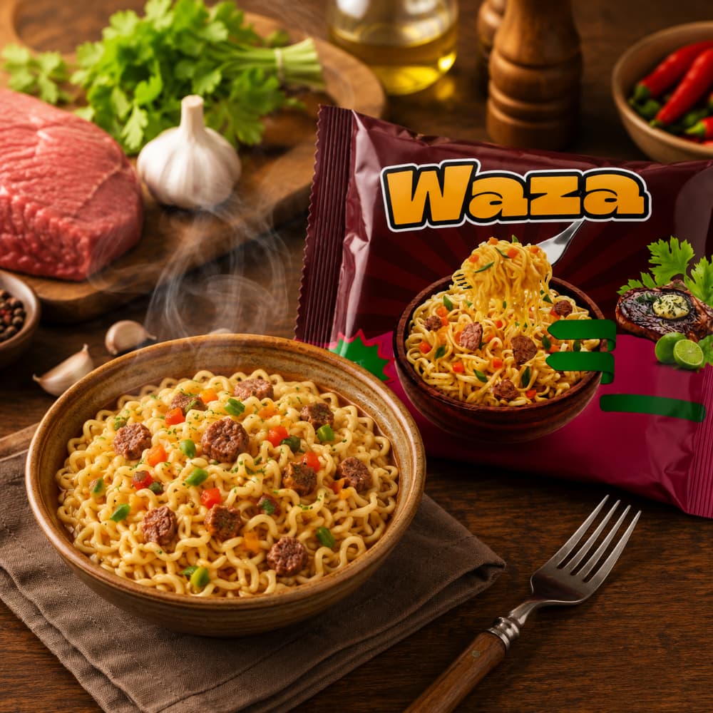 Sopa instantánea con fideos sabor carne Waza (55 g / 1.9 oz) - Miniatura 4