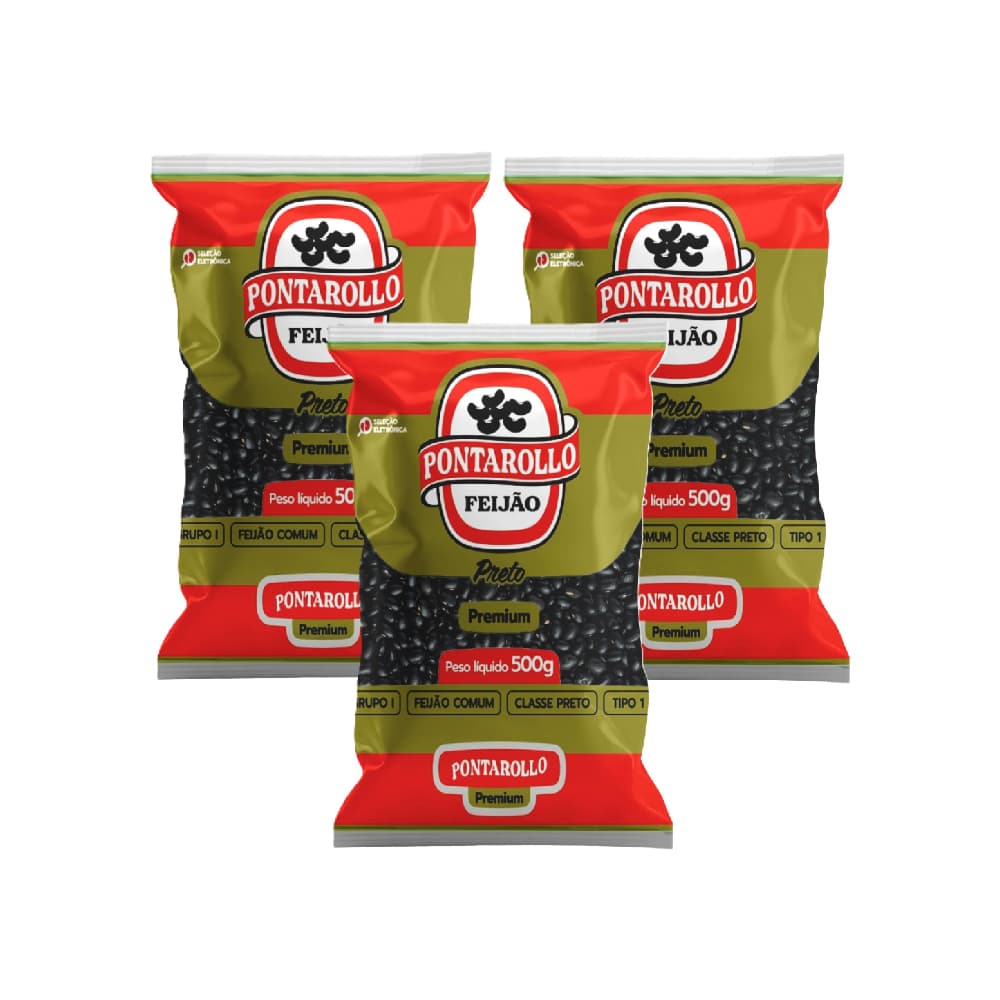 Frijol negro Pontarollo (3 x 500 g / 1.1 lb) - Imagen 1