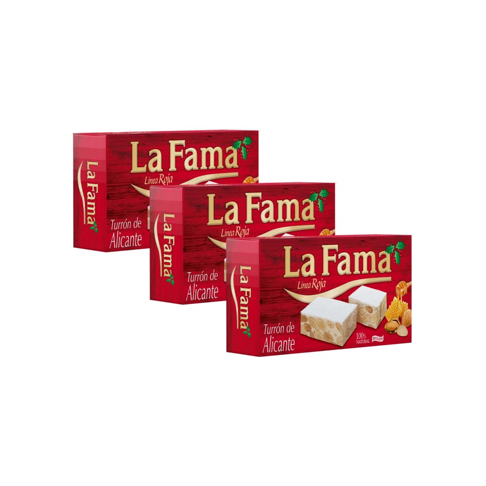 Turrón de Alicante La Fama (3 x 150 g / 5.3 oz) - Imagen 1