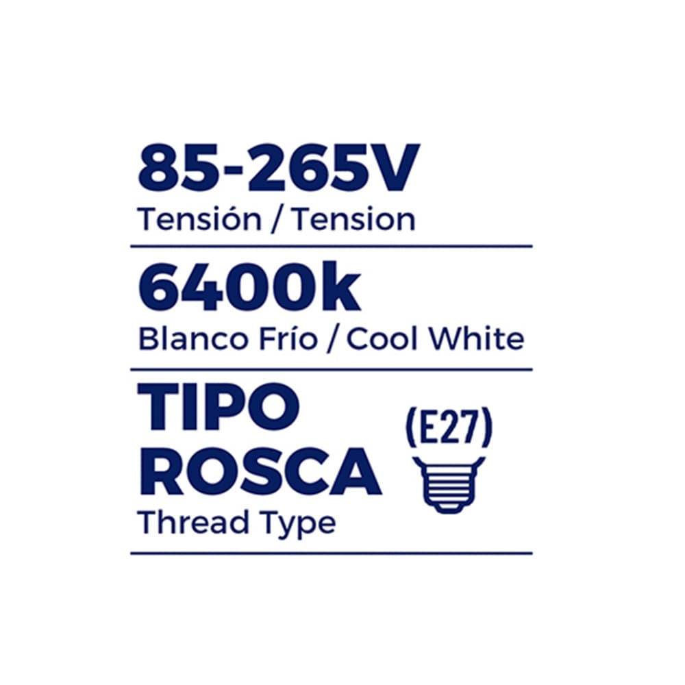 Bombillo recargable Led luz blanca 9 W Angel Light - Miniatura 5
