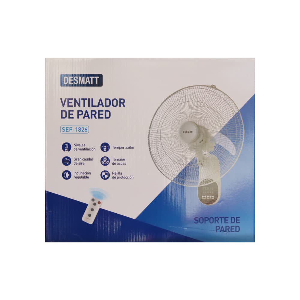 Ventilador de pared blanco 18" Desmatt SEF-1826 - Miniatura 3