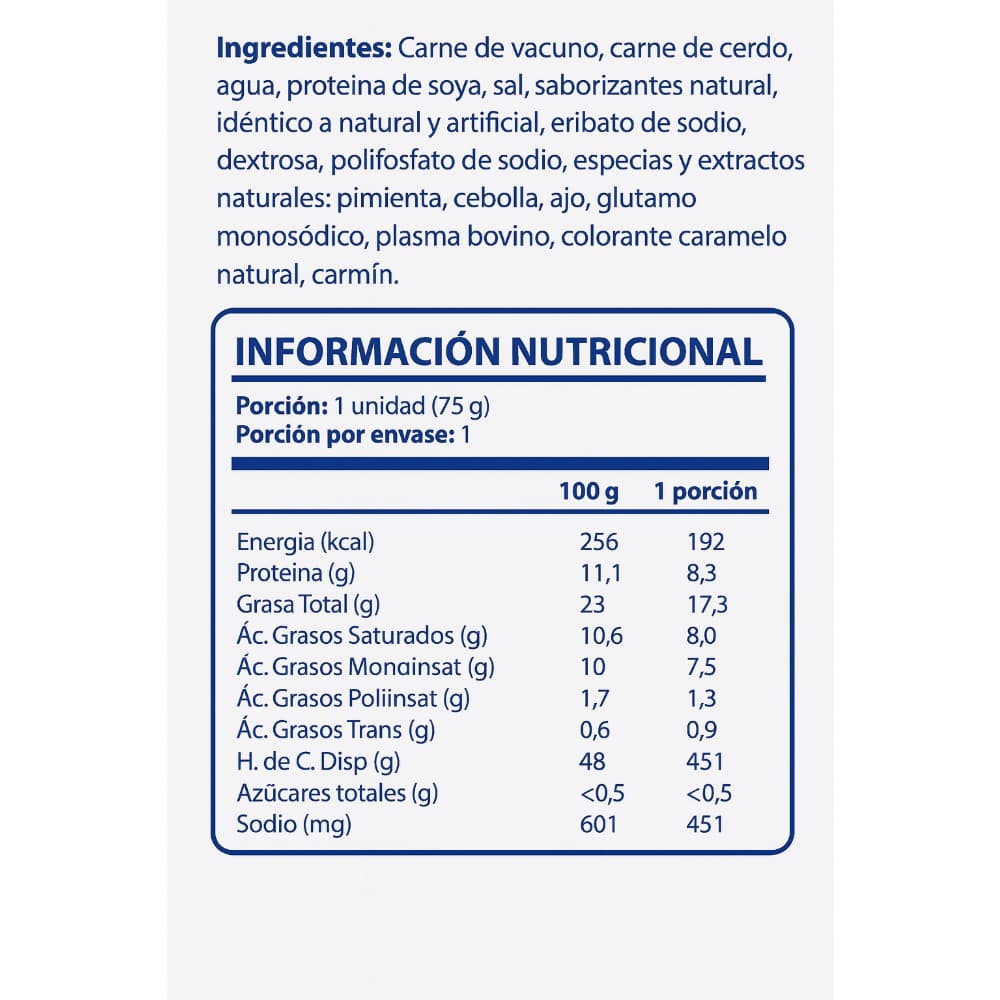 Hamburguesa vacuno cerdo Karmac (75 g / 2.6 oz) - Miniatura 4