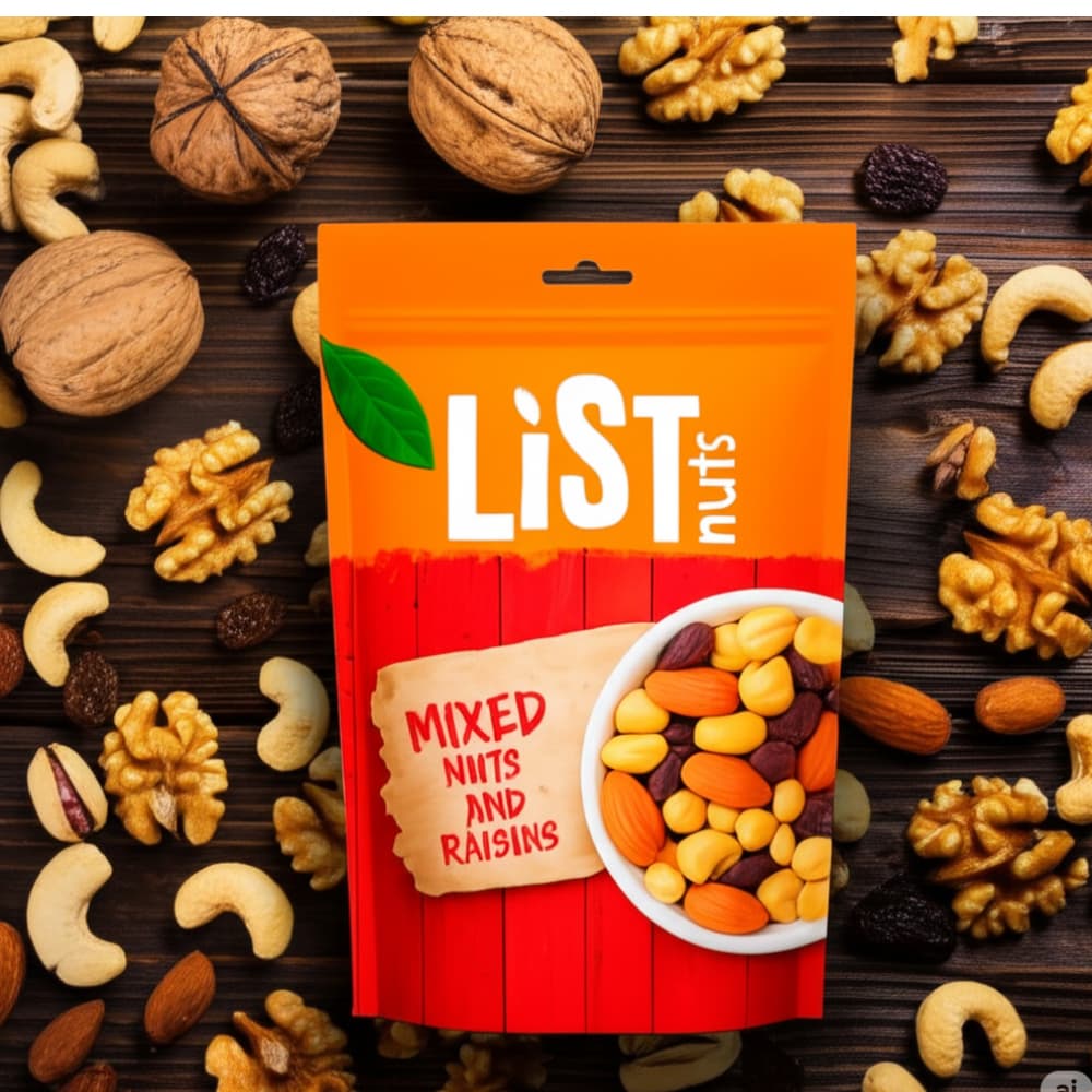 Nueces mixtas con pasas List Nuts (150 g / 5.29 oz) - Miniatura 4