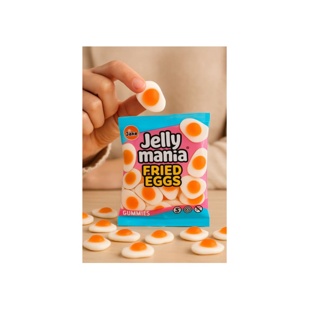 Gomitas con forma de huevo frito Jelly Mania (100 g / 3.5 oz) - Miniatura 4
