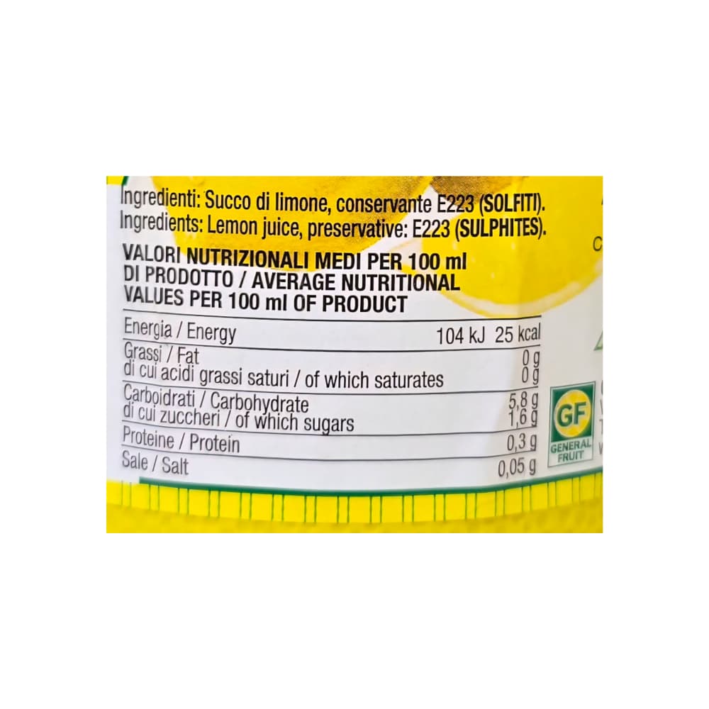 Zumo de limón concentrado General Fruit (1000 ml) - Miniatura 4