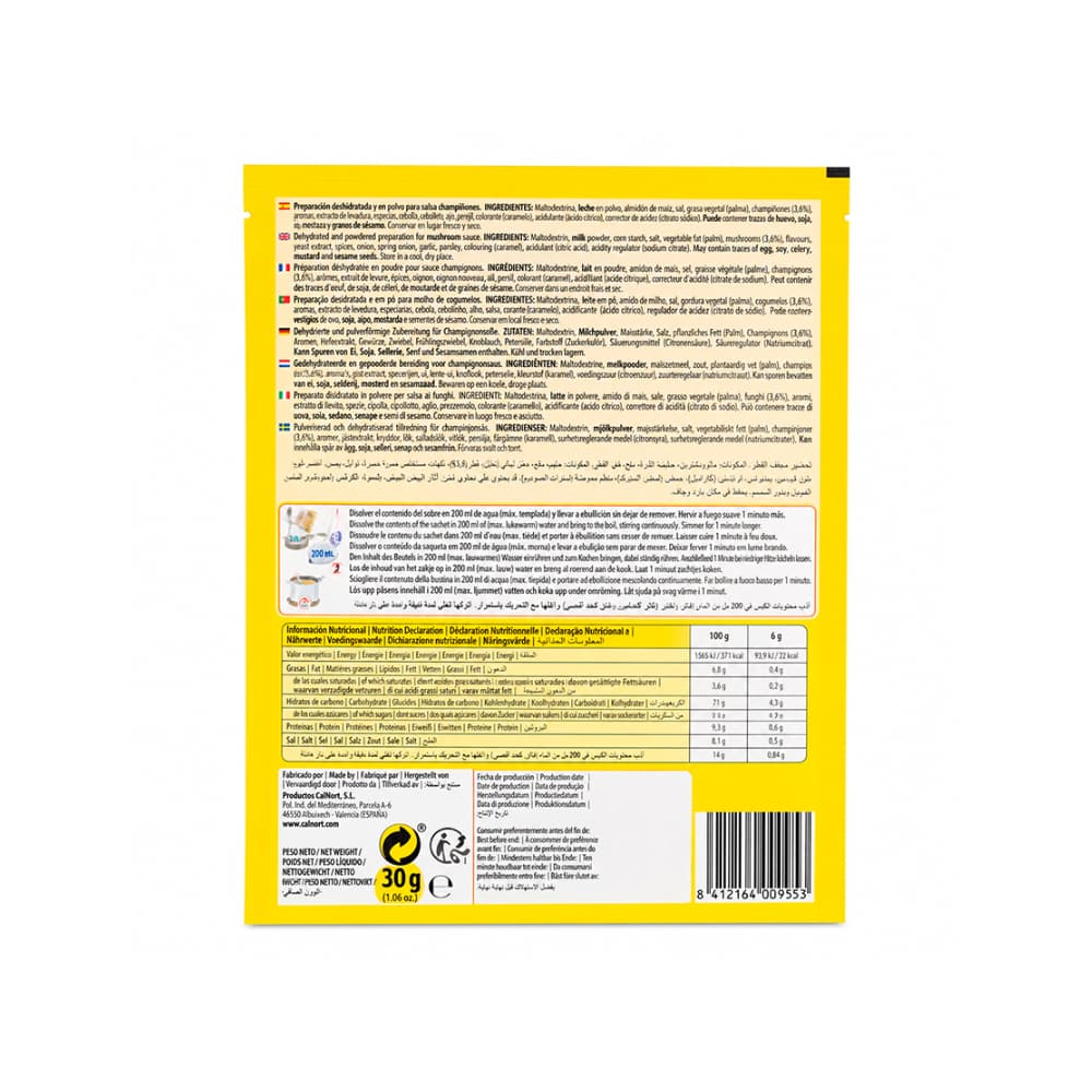 Salsa de champiñones CalNort (30 g / 1.06 oz) - Miniatura 4