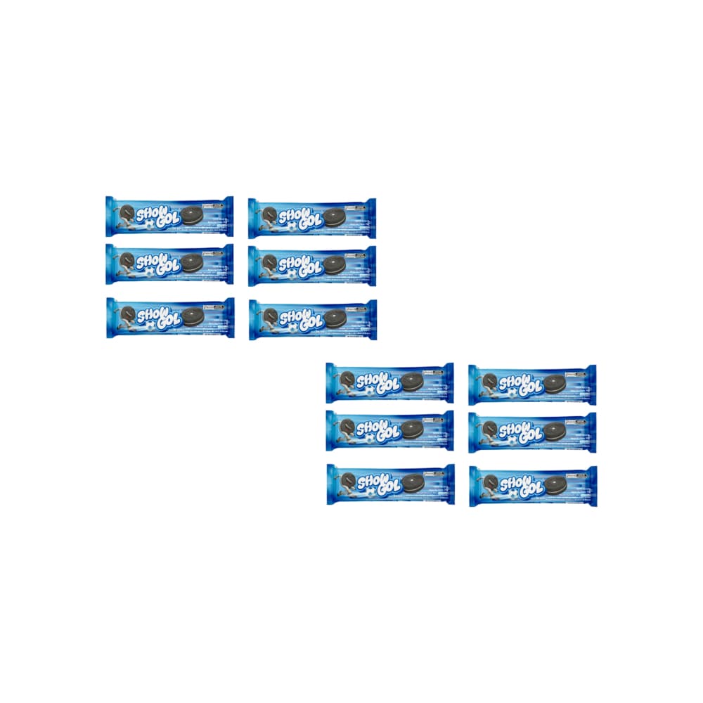 Galletas rellenas con crema sabor vainilla Show Gol (12 x 76 g / 2.68 oz) - Miniatura 1