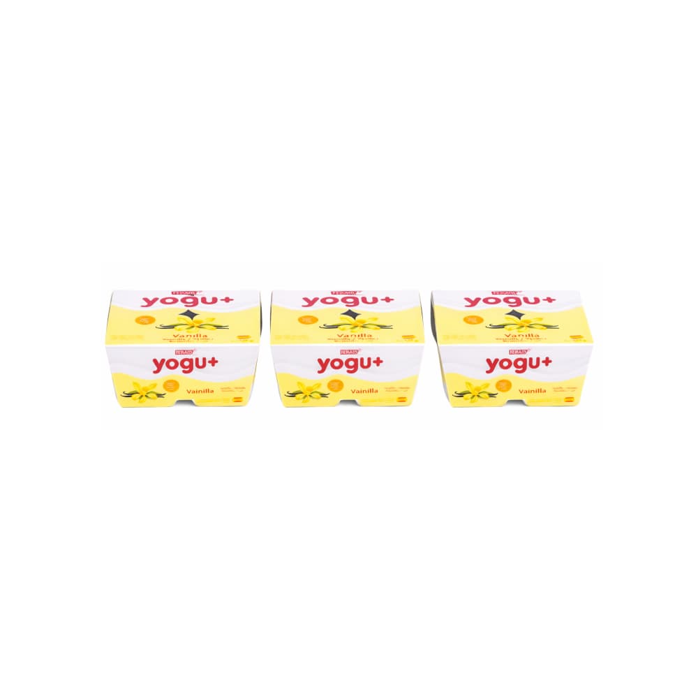 Yogur pasteurizado sabor a vainilla Yogu+ Feiraco (12 x 125 g / 4.40 oz) - Miniatura 1