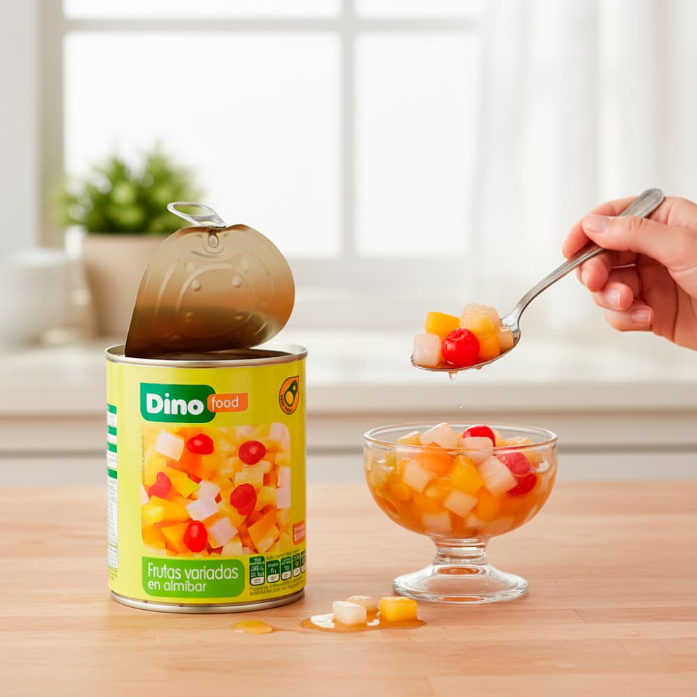 Coctel de frutas en almibar Hiper Dino (840 g / 1.85 lb) - Miniatura 4