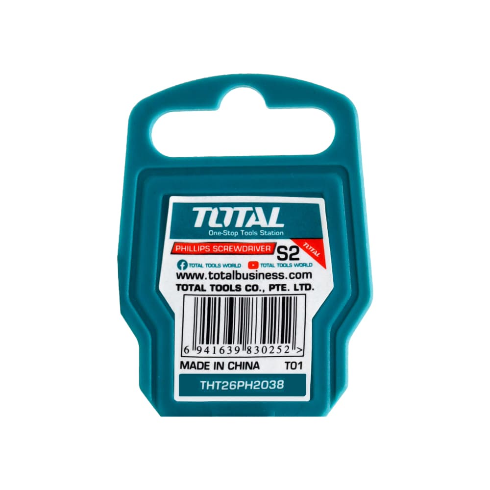 Destornillador corto de estrías de 6 mm Total Tools - Miniatura 4