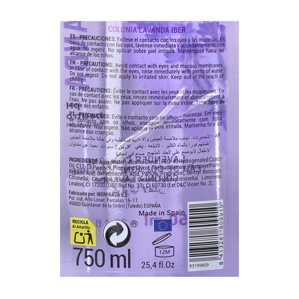 Colonia de lavanda Iber 750 ml - Miniatura 3