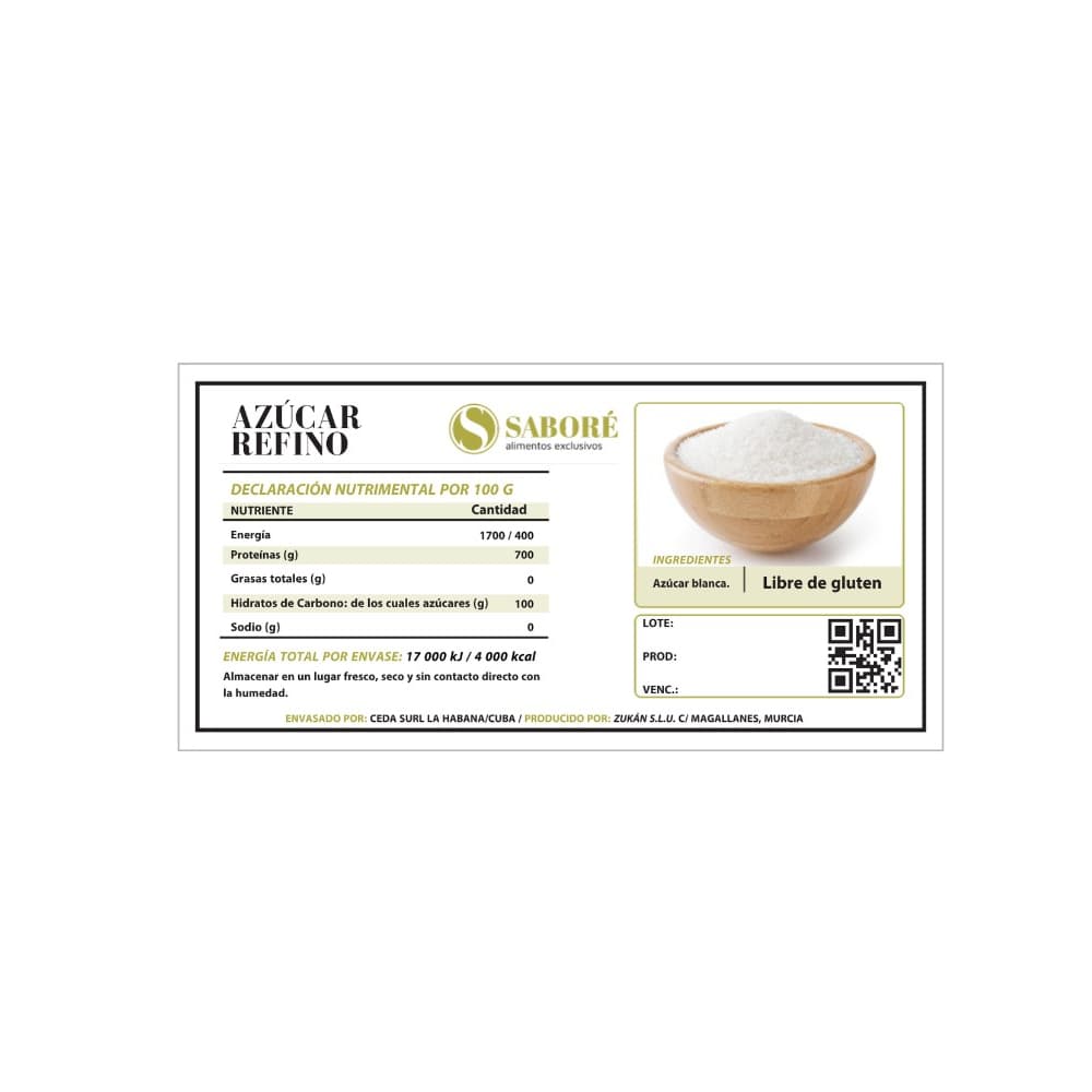 Azúcar refino Saboré (1 kg / 2.2 lb) - Miniatura 2