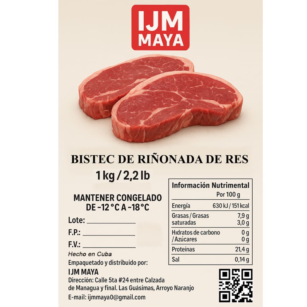 Bistec de riñonada de res IJM Maya (1 kg / 2.2 lb) - Miniatura 2