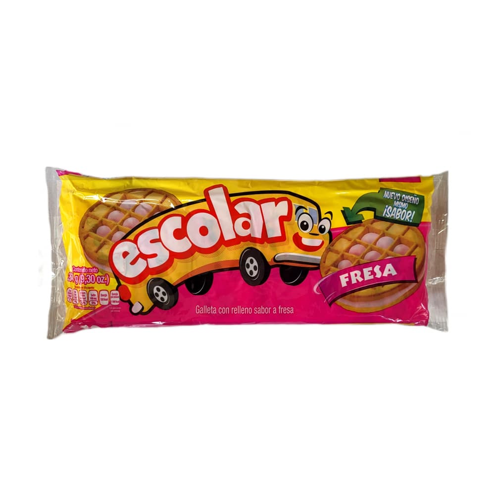 Galleta de vainilla con relleno sabor a fresa Escolar (264 g / 9.30 oz) - Miniatura 4