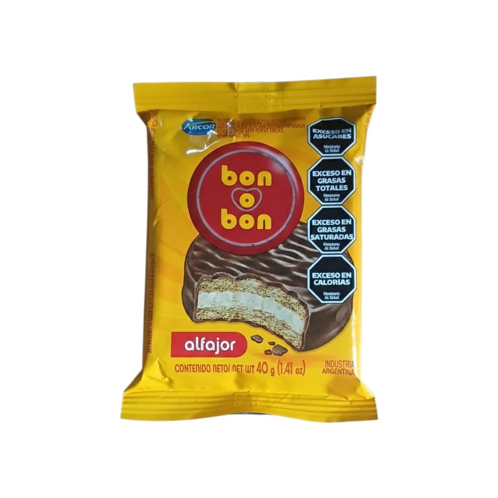 Alfajor relleno de maní Bon o Bon Arcor (40 g / 1.41 oz) - Miniatura 2