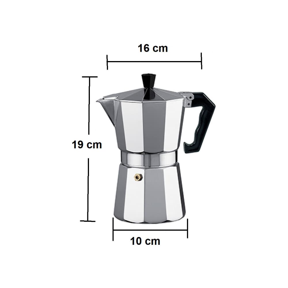 Cafetera italiana de aluminio de 6 tazas Alessandro - Miniatura 4