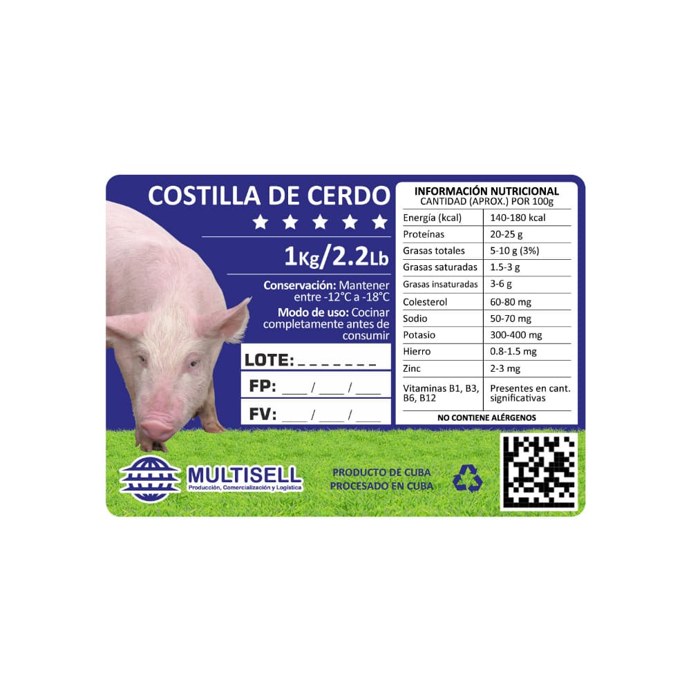 Costilla de cerdo Multisell (1 kg / 2.2 lb) - Miniatura 4