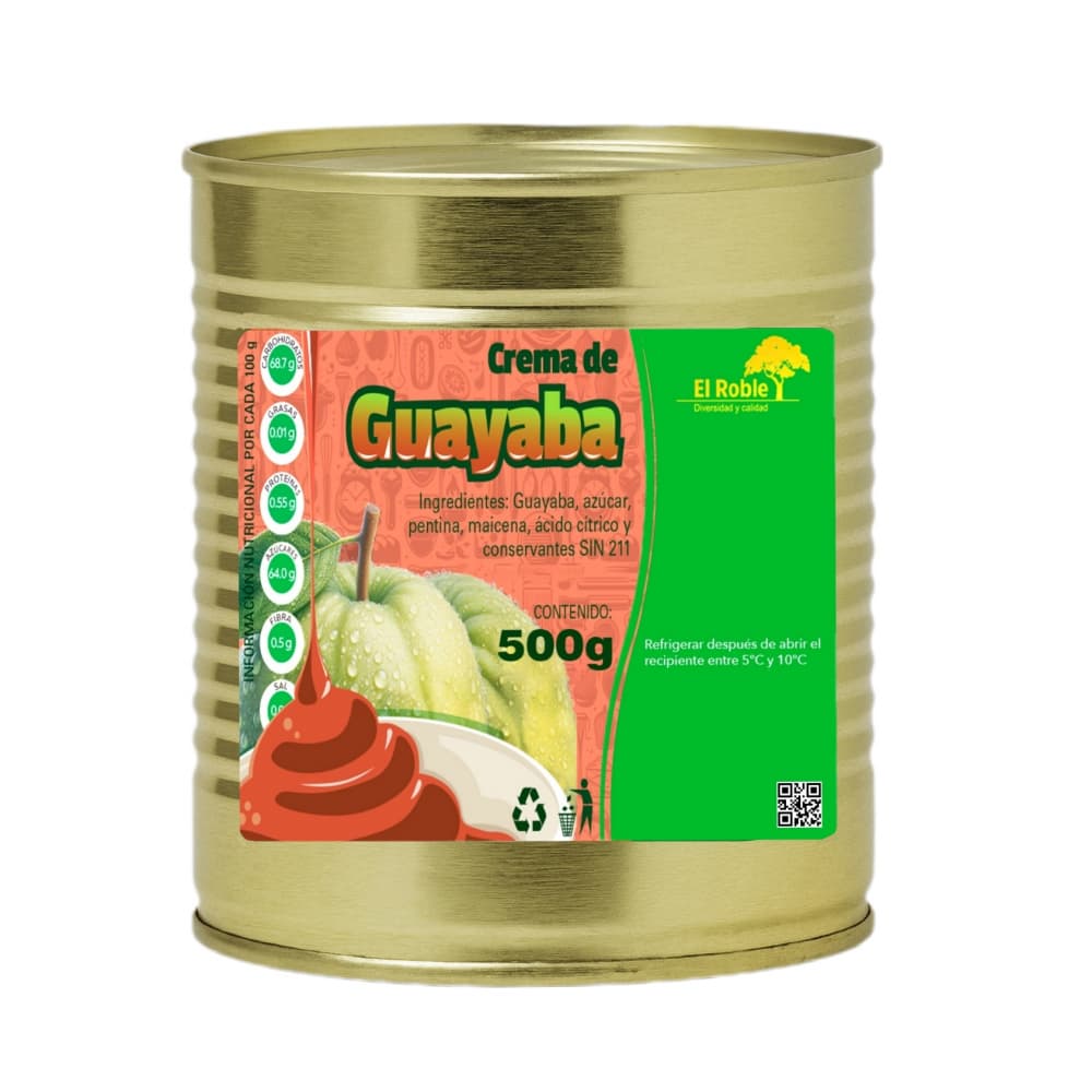Crema de guayaba El Roble (500 g / 1.10 lb) - Imagen 1