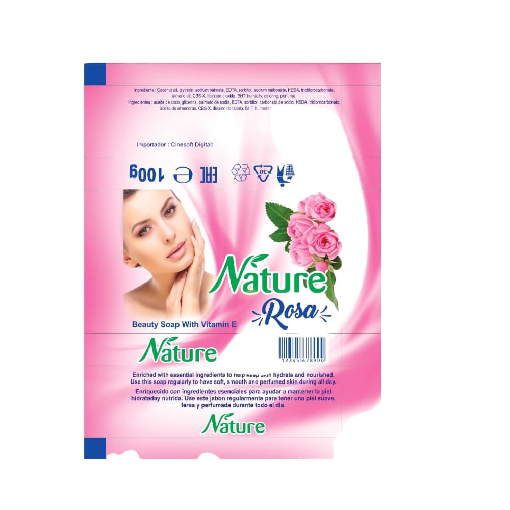 Jabón tocador rosa Nature (100 g) - Miniatura 4