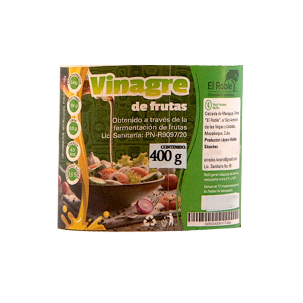 Vinagre de frutas El Roble (400 ml) - Miniatura 3