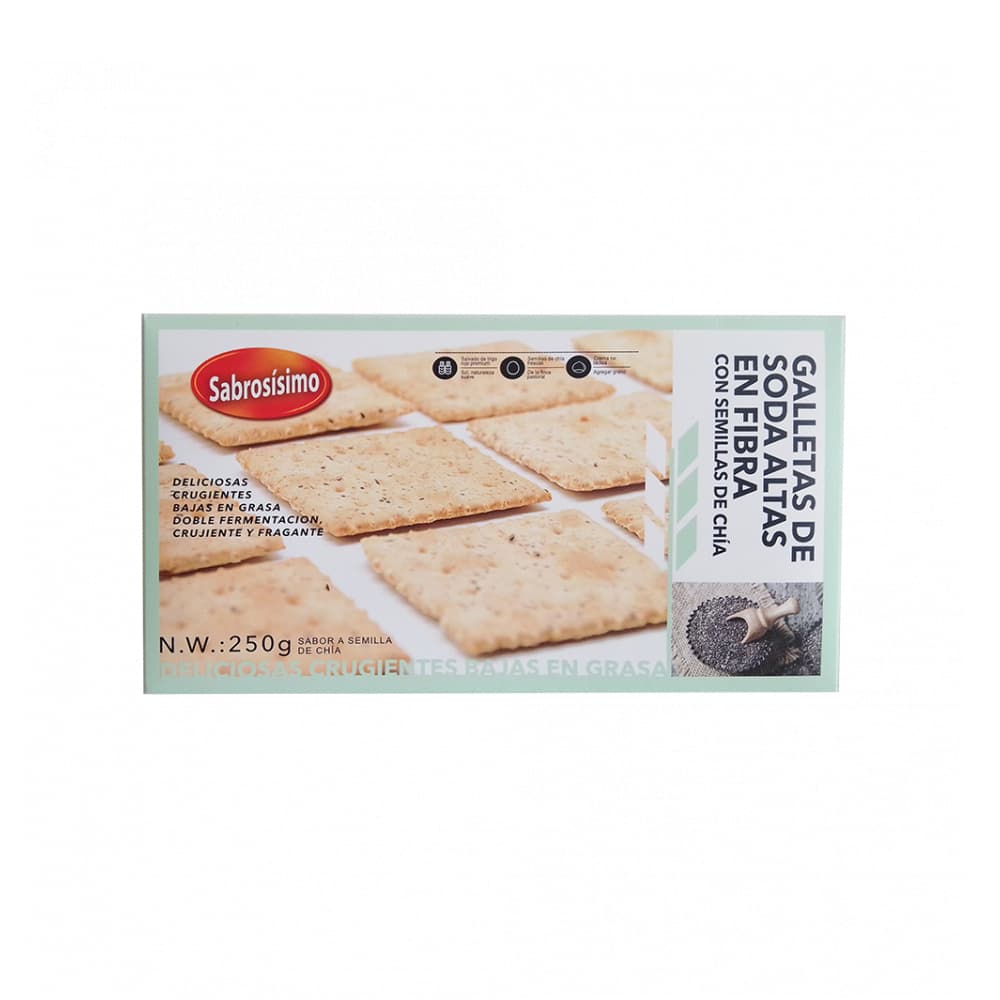 Galletas de soda con semillas de Chía Sabrosísimo (250 g / 8.81 oz) - Miniatura 1