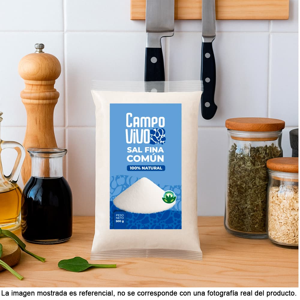Sal fina común Campo Vivo (8 x 500 g / 1.1 lb) - Miniatura 5