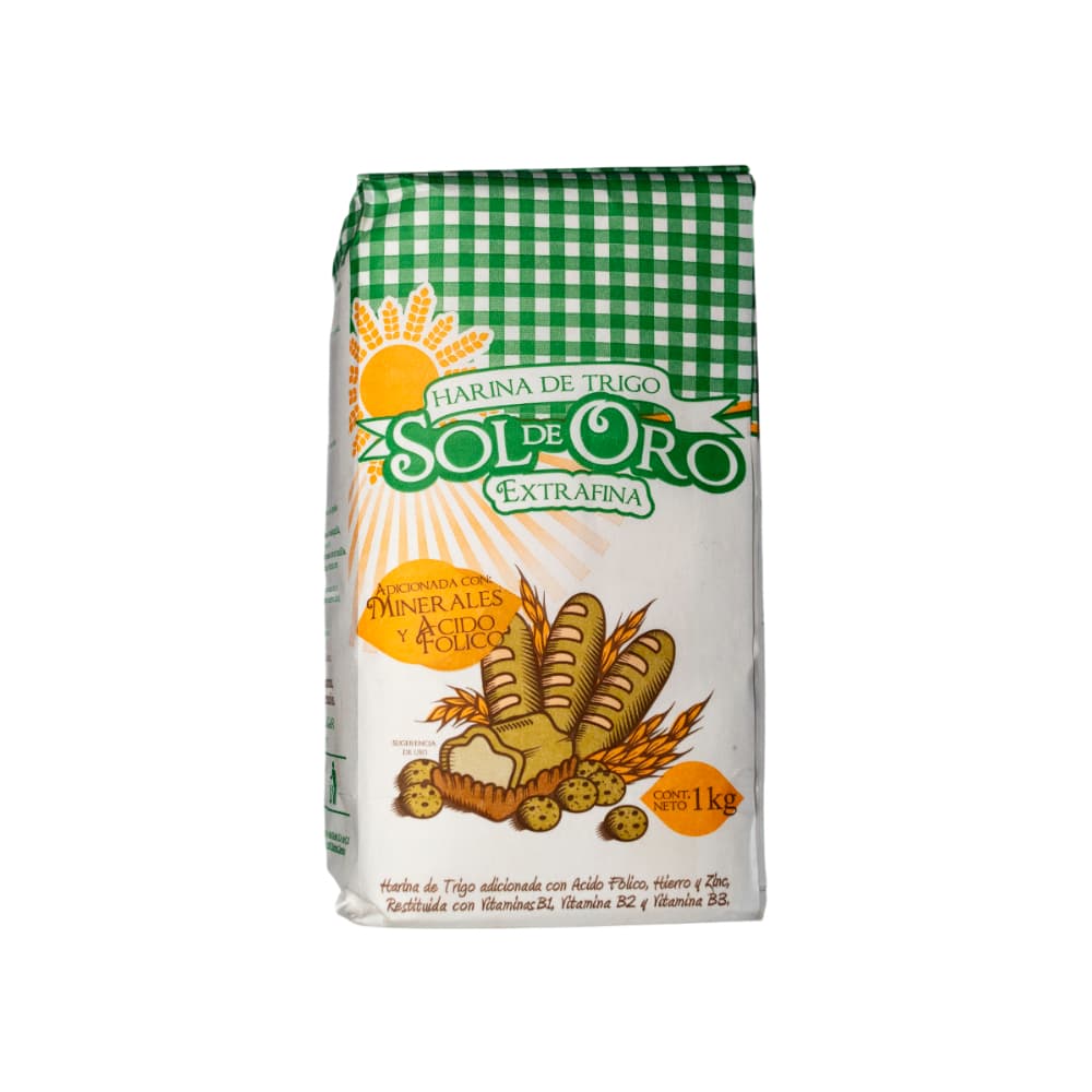 Harina de trigo Sol de Oro (5 x 1 kg / 2.2 lb) - Miniatura 2
