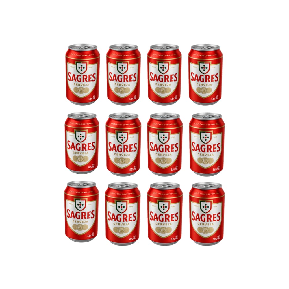 Cerveza Sagres (12 x 330 ml) - Imagen 1