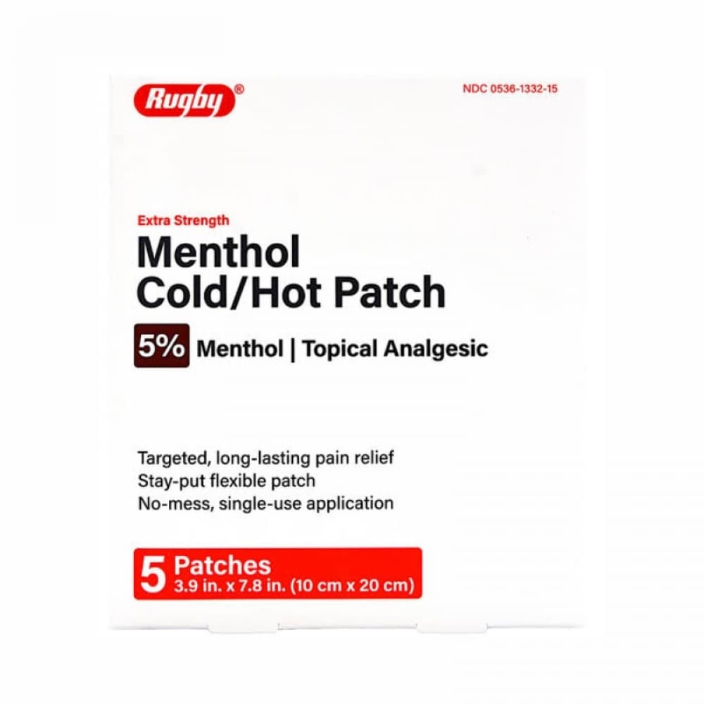 Parche frío/caliente mentol 5 % de 10 cm × 20 cm Rugby (5 U) - Miniatura 2