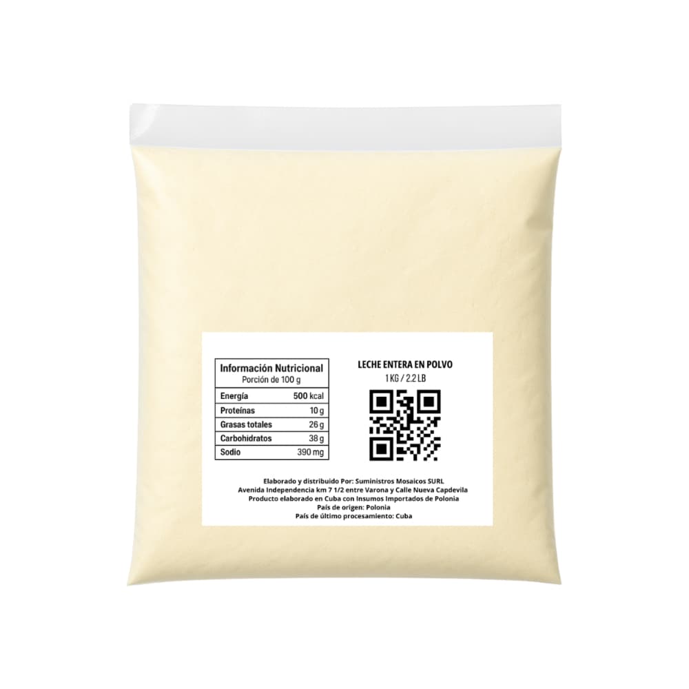 Leche entera en polvo Yunque (1 kg / 2.2 lb) - Miniatura 3