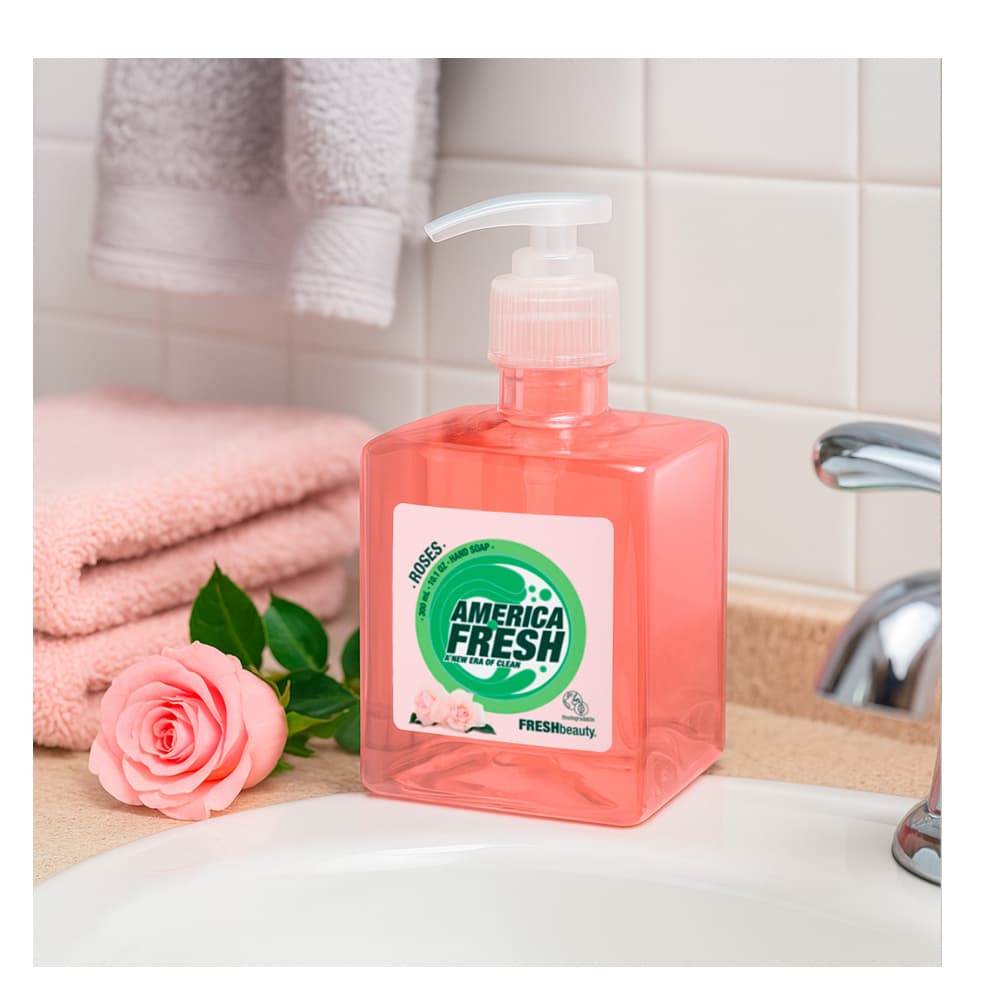 Jabón líquido de rosas para manos America Fresh (300 ml / 10.10 oz) - Miniatura 4