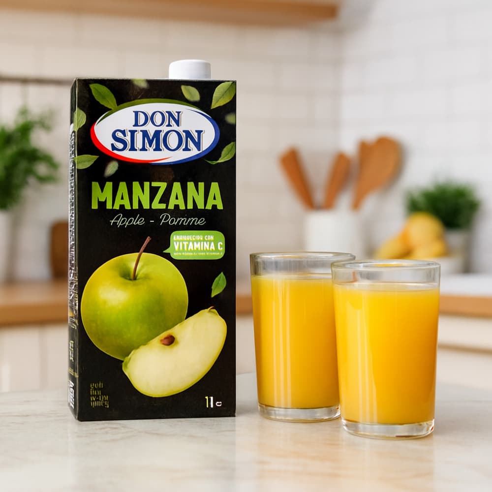 Zumo - jugo - de manzana enriquecido con vitamina C Don Simon (1 L) - Miniatura 4