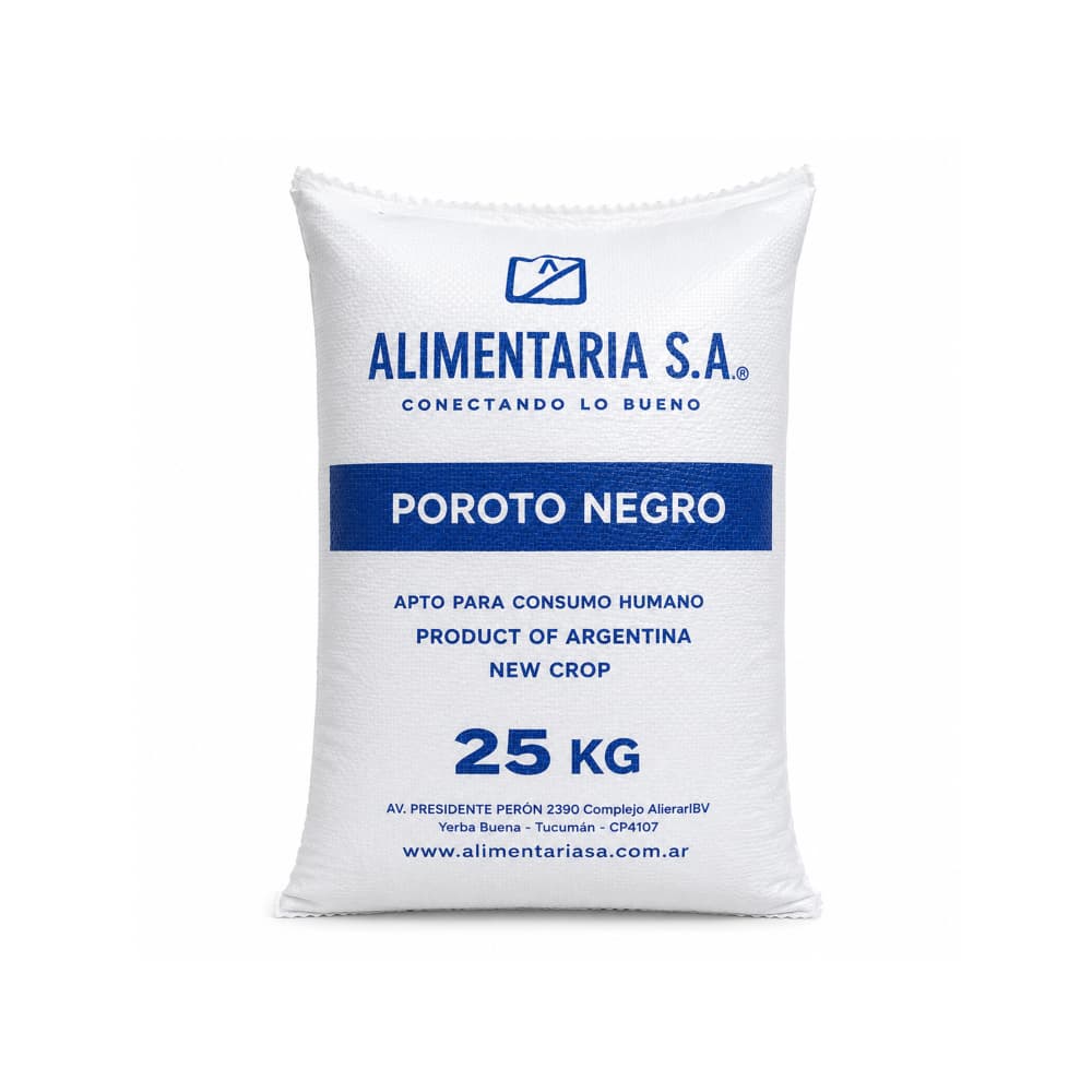 Frijoles negros Alimentaria S.A (25 kg / 55 lb) - Miniatura 1