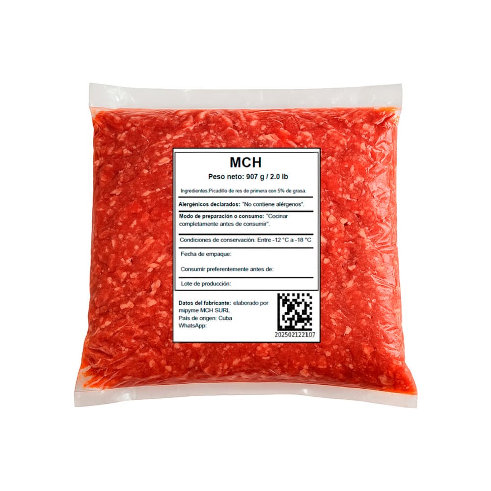 Picadillo de res de primera con 5% de grasa MCH (907 g / 2 lb) - Imagen 1